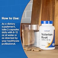 Vista 7 de Nutricost Extracto de raíz de valeriana, 120 cápsulas para 60 porciones por botella, vegetariano, sin OMG y sin gluten