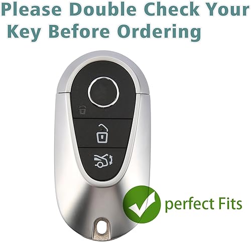 Miniatura 2 de Compatible con Mercedes Benz - Funda para llavero con funda protectora para llavero para 2020-2023 Clase S Clase G Clase E EQE EQS Accesorios Negro