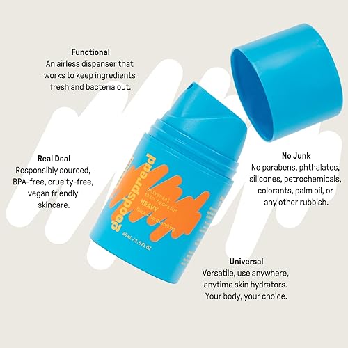 Miniatura 3 de Goodspread Heavy Hydrator  Alivio definitivo para piel seca severa, picazón y aspereza  Ideal para manos, pies, codos, cara, piernas  Hidratación