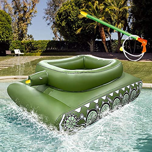 2021 Inflatable Pool Float Tank Battle Rafts Inflatable Toy with Water Squirt Gun for Adults Kids Funny Beach Outdoor Water Pool Party Toys