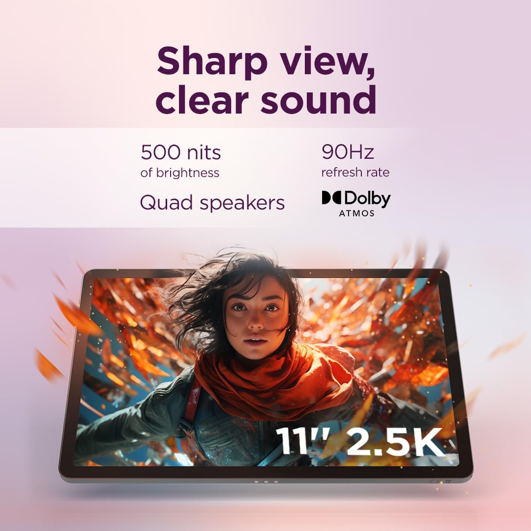 Lenovo Idea Tab - Display 11" 2.5K (2560x1600) 90Hz, Processor Mediatek Dimenity 6300, RAM 8GB, Memory 128GB, WiFi 5, Tablet Android 15, Tab Pen included - Luna Grey — view 2