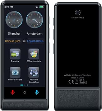 WIFI BT Language Translator Device Support Online & Offline & Photo Translation Instant Translation Device for Travel Business Learning
