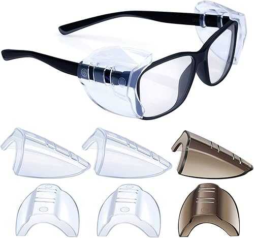 Protectores laterales para lentes, protectores laterales deslizantes, tamaño L para mediana a grande, tamaño M para marcos de anteojos pequeños a