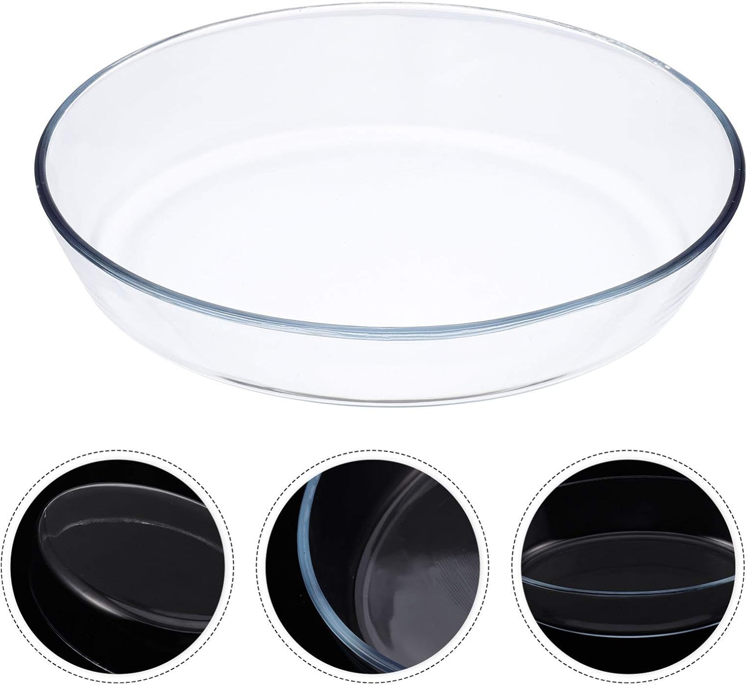 1pc Non-stick Heat-resistant Glass Baking Pan Jelly Pan Glass Bakeware Thicker Wall Dishwasher Safe