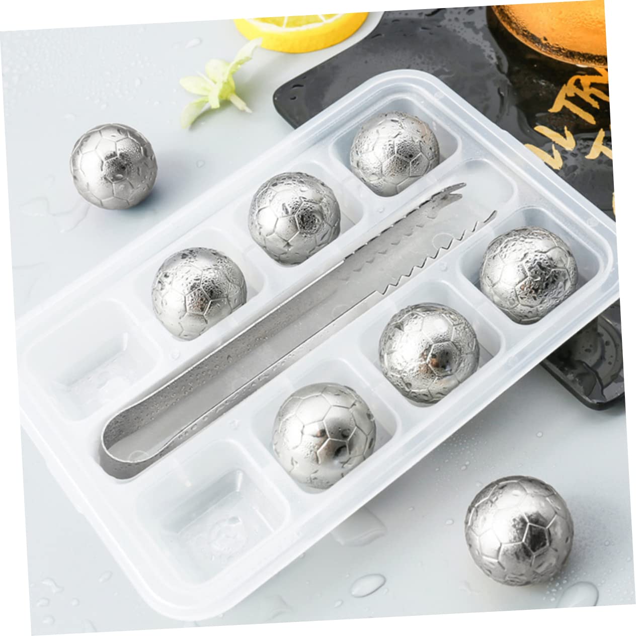 TOPBATHY Juego De 3 Cubitos De Hielo Reutilizables De Acero Inoxidable Para Whisky.