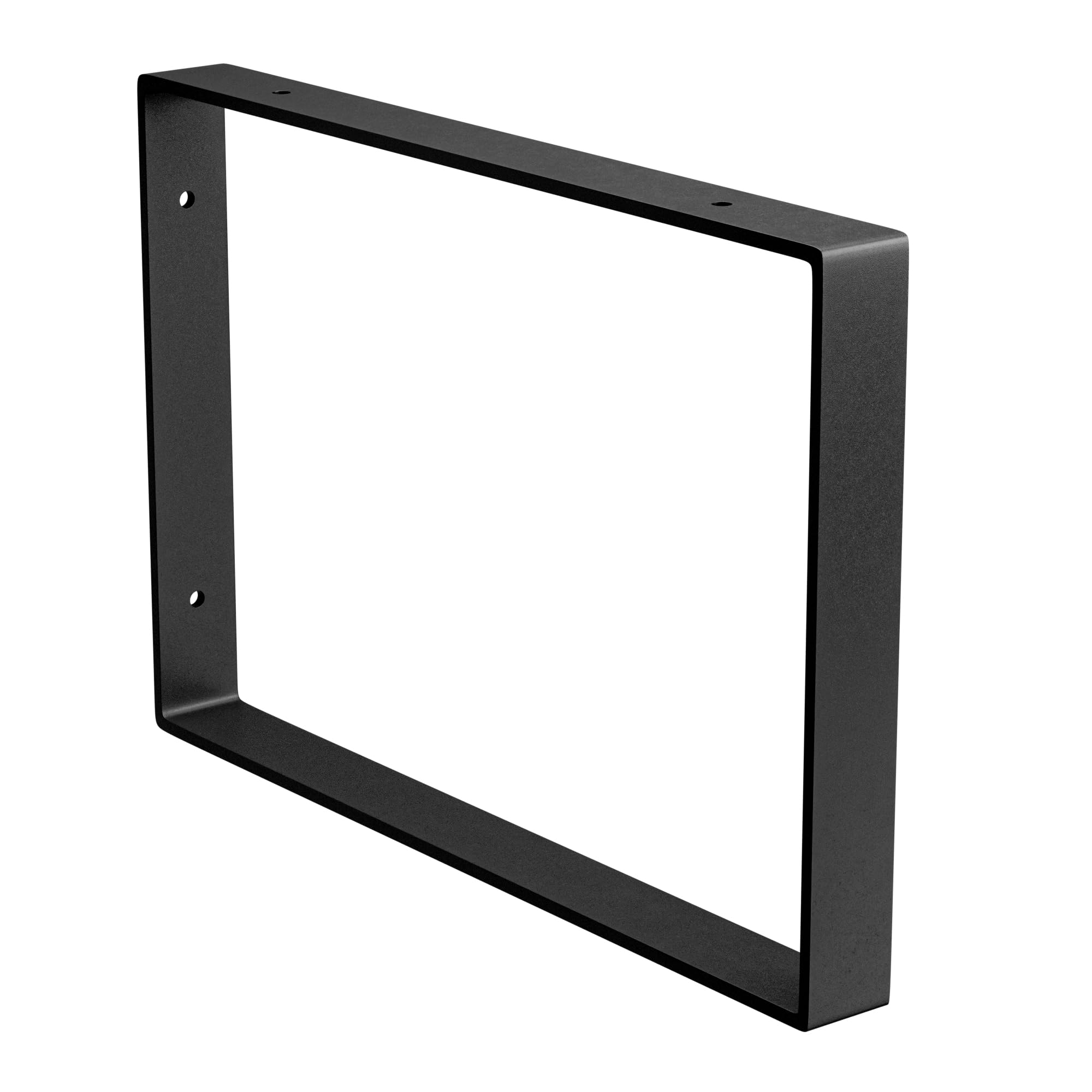 Amig - Zestaw 4 prostokątnych uchwytów do regałów przemysłowych - 211 x 311 x 30 mm - Czarna matowa stal - Stojak ścienny - Funkcjonalna i wytrzymała konstrukcja - Idealny do regałów ściennych