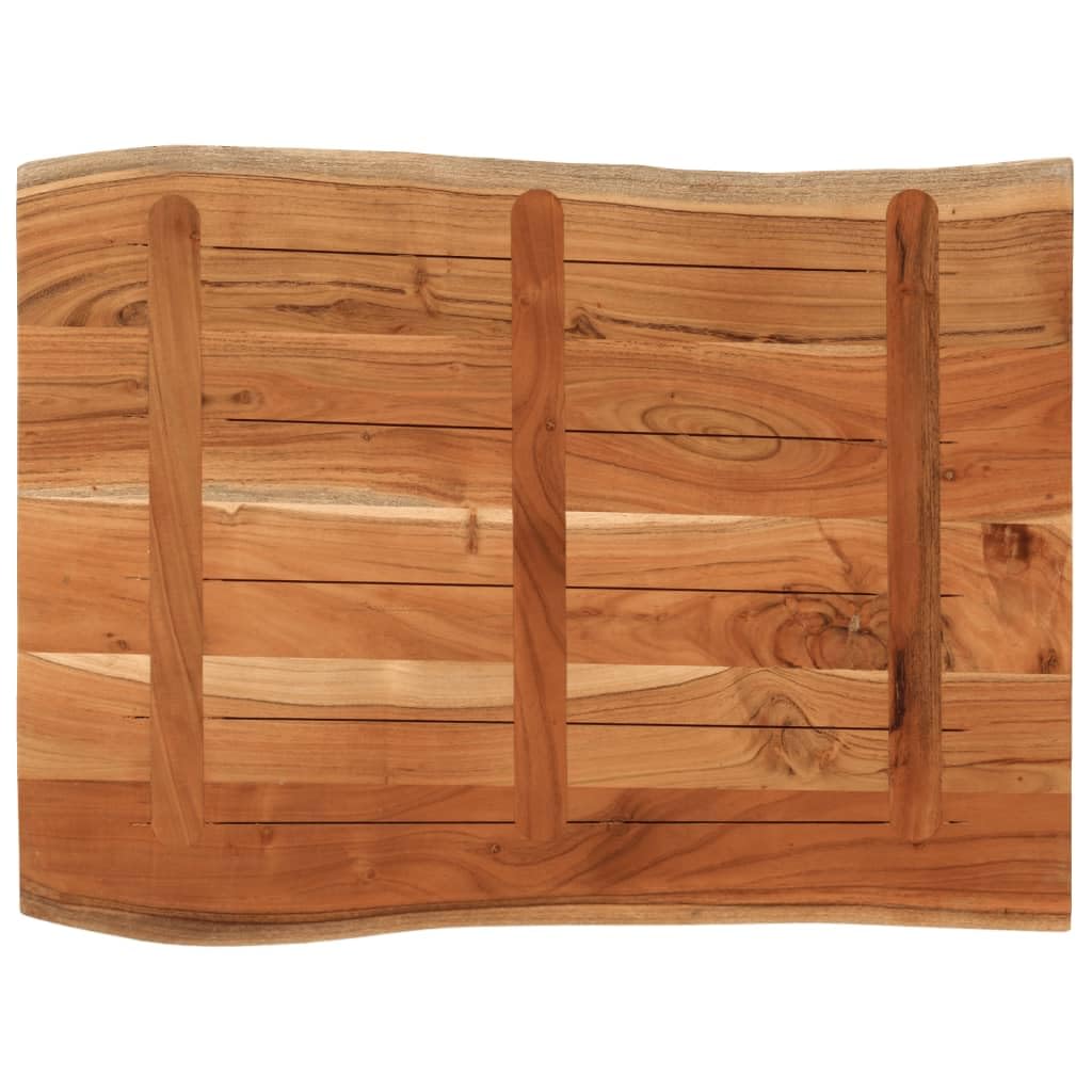 vidaXL Blat stołu, 90x60x3,8 cm, drewno akacjowe, naturalna krawędź, blat stołowy, drewniany blat stołu, blat do stołu, blat na wymianę