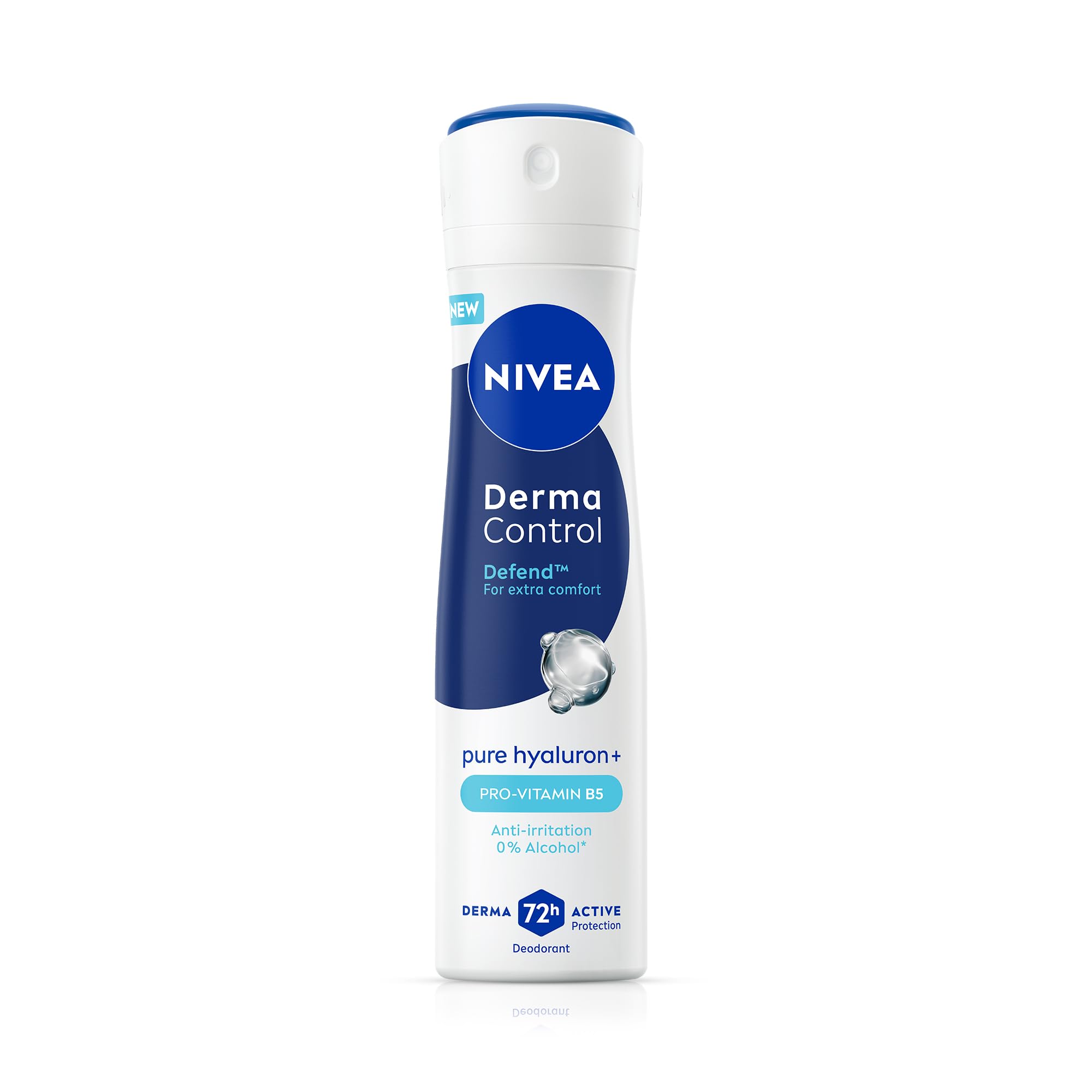 NIVEA Derma Control Defend Deodorant Spray | 0% Alcohol Deodorant | With Pure Hyaluron & Pro Vitamin B5 | Long Lasting with 72h Active Protection | For Underarm Care| Deodorant Spray for Women 150 ml-image-18