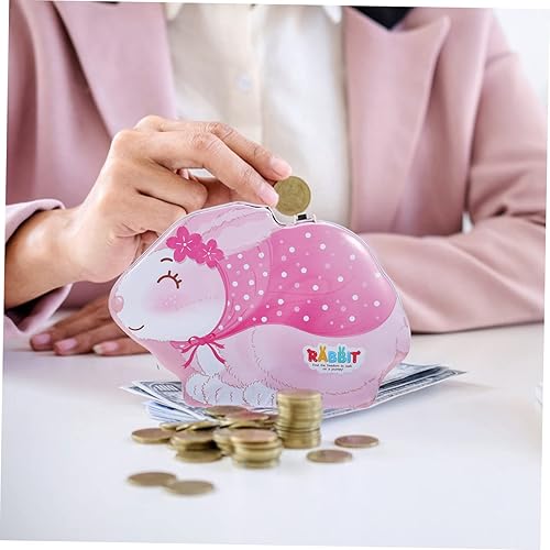 Miniatura 9 de 2pcs Storage Box Bunny Saving Pot Iron Bunny Adorn Cartoon Coin Bank Lovely Saving Pot Anti-fall Money Jar Iron Rabbit Model Bunny Money Jar Bunny