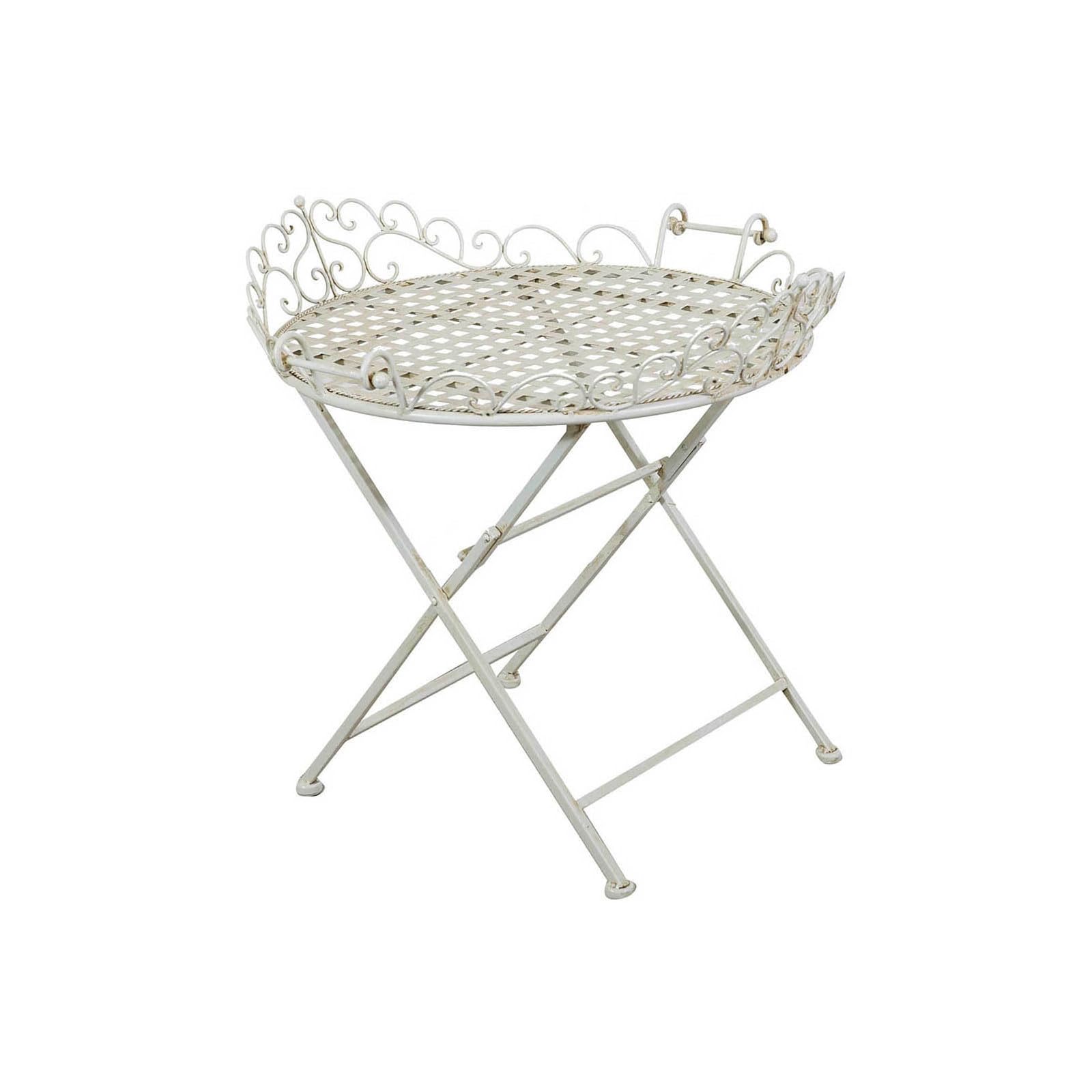 Table de jardin pliante en fer Biscottini pour aménager un balcon ou une terrasse en ville