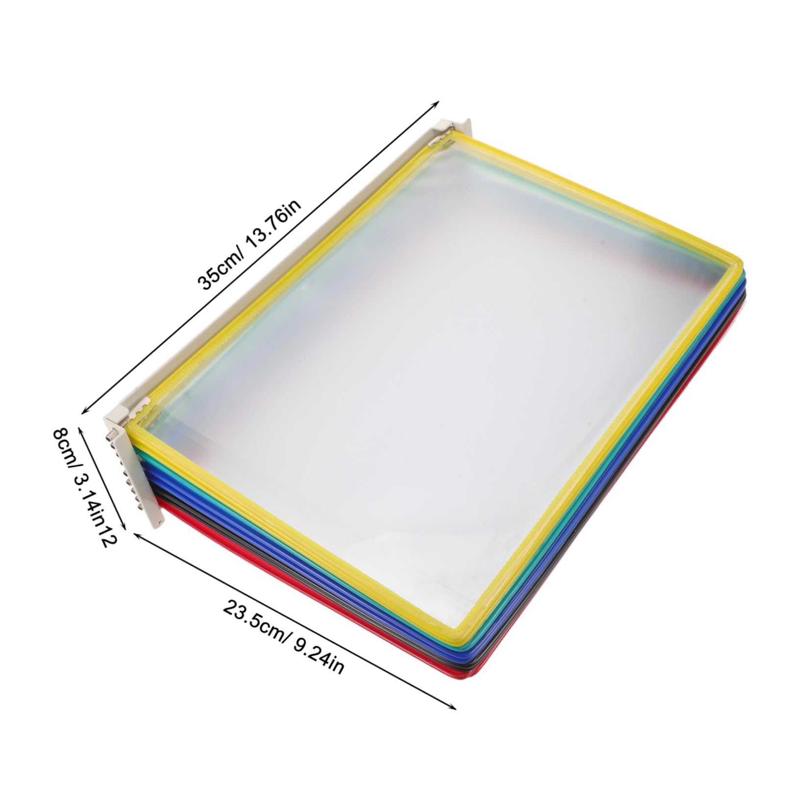 COHEALI Organizzatore Magnetico da Muro per Ufficio 10 Tasche Porta Documenti A4, Design Salvaspazio in Pvc e Ferro per Frigorifero e Riunioni