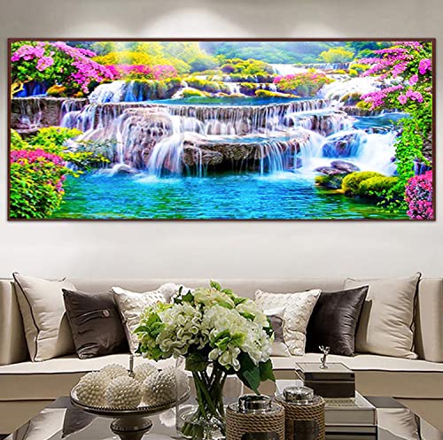 Instarry DIY 5D Diamond Painting Full Drill Landscape Painting Mosaic Crystal Embroidery Living Room Bedroom Wall Decor Art Set 59.1x23.6 inch - Image 3