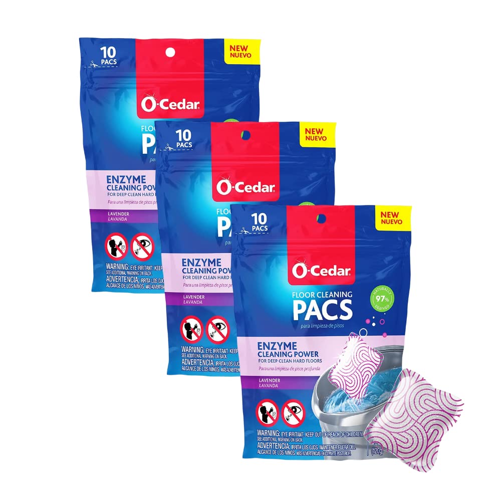 O-CedarFloor Cleaning 30ct Pacs Lavender Scent 10ct (3-Packs)[Amazon-developed Certification] Compact by Design
