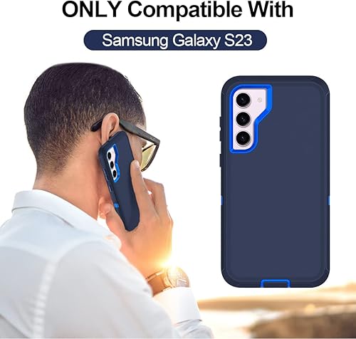 Miniatura 5 de I-HONVA Funda para Samsung Galaxy S23, Galaxy S23 de 6.1 pulgadas con 2 protectores de pantalla de vidrio templado + 2 protectores de lente de