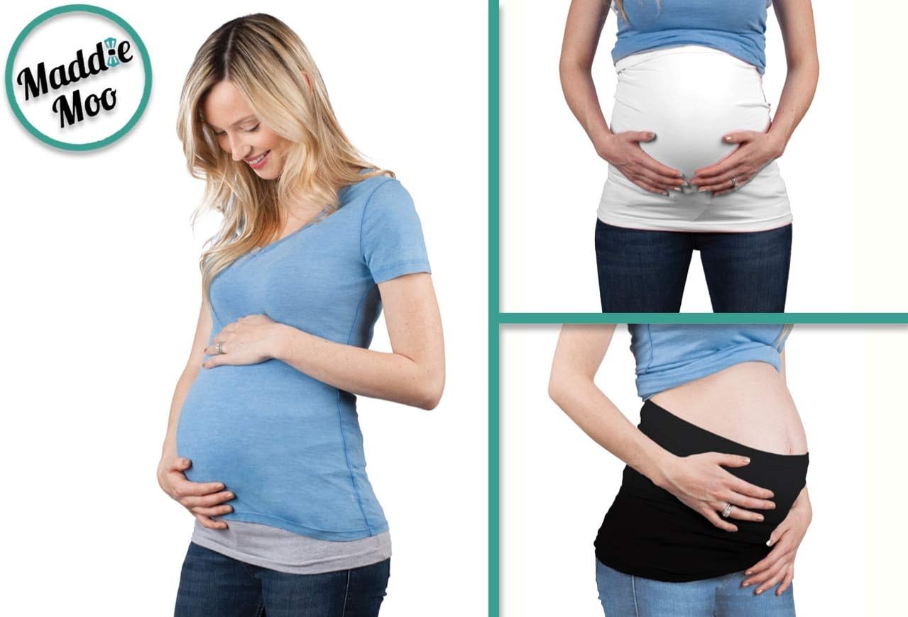 Belly Bands - Available in 8 Sizes and 7 Colors. Maternity & Postpartum Shirt Extender 3 Packs for All Stages of Pregnancy - Image 2