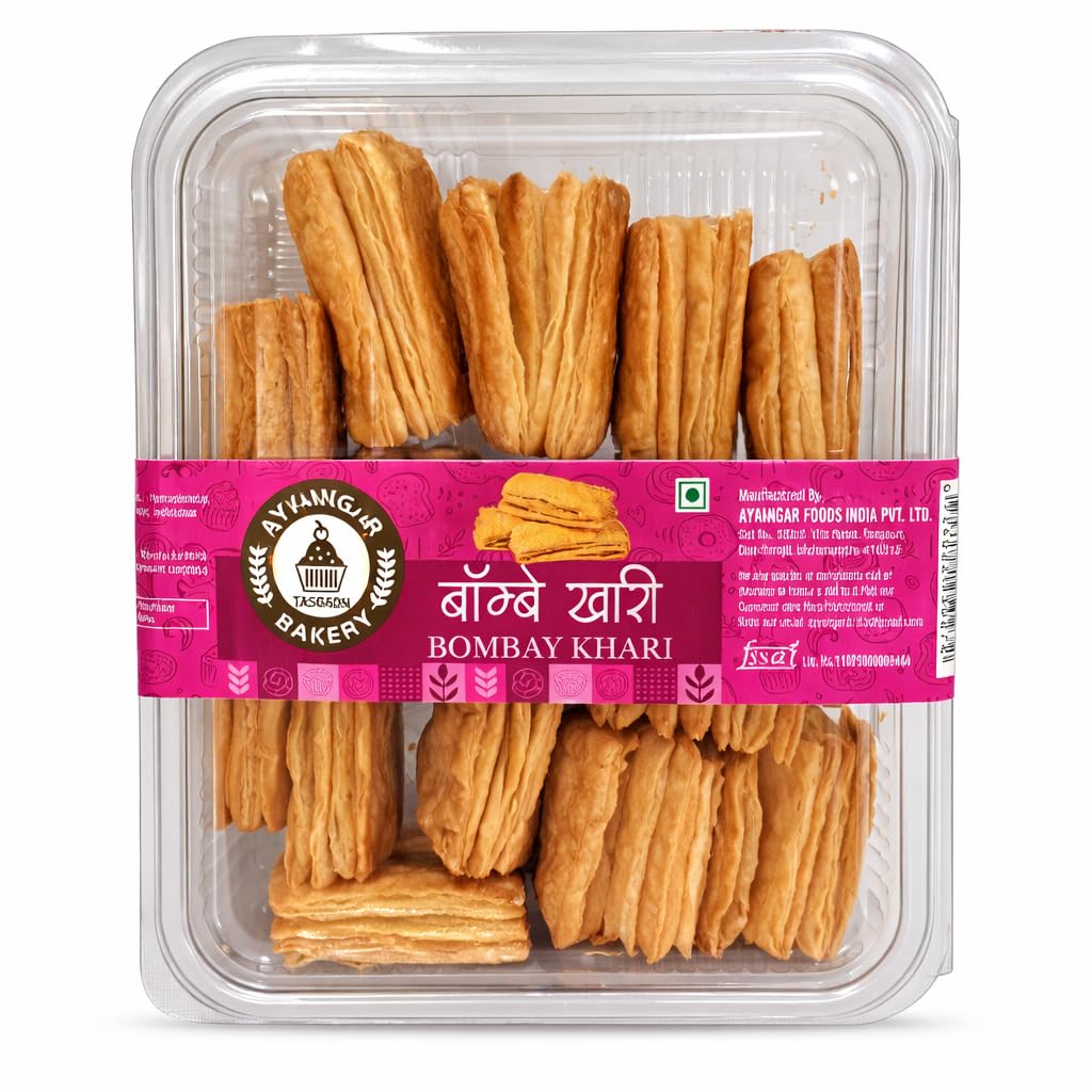 Bombay Khari Puff Biscuits | Crispy Flaky Tea Time Snack | Traditional Indian Bakery Puff | Light Buttery Layers for Tea & Coffee | Fresh Baked Snack Pack-image-29