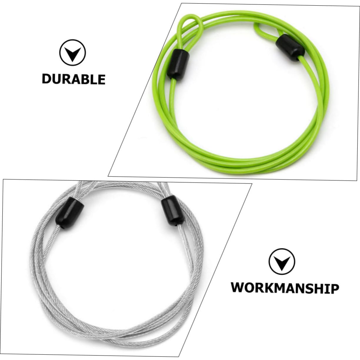 OSALADI Flexible Lock 3pcs Wire Rope Metal Lock Accessories Socket Steel Wire Anti- Wire Lock