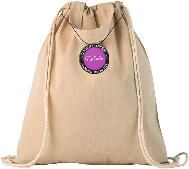 Mochila tipo Saco Gym Sack 37x41cm em Algodão Reciclado Trip TopGet - Natural