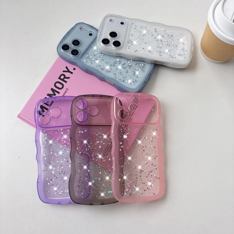 Coque iPhone 17 Pro Max transparente et antichoc en TPU souple bleu Losin