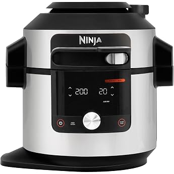 Ninja Foodi MAX 14-in-1 SmartLid Multi-Cooker [OL750EU] Pressure Cooker & Hot Air Fryer, Digital Roasting Thermometer, Smart