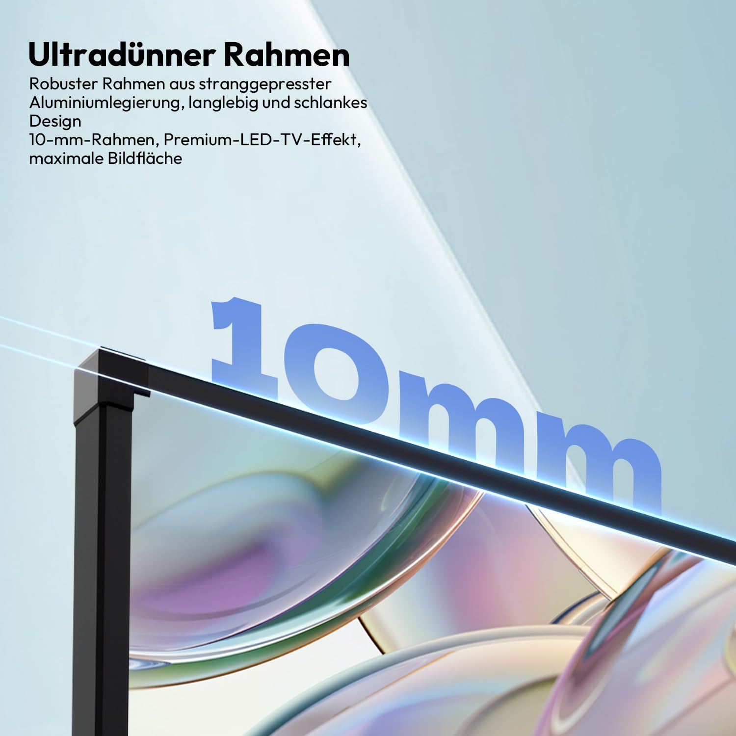 Beamer Leinwand 100 Zoll ALR für Ultrakurzdistanz Projektor, Fixed Frame 16:9 Wandmontage, PET Crystal Material, 4K/8K Laser TV, 85% Umgebungslicht abweisend, Heimkino, Classic Series