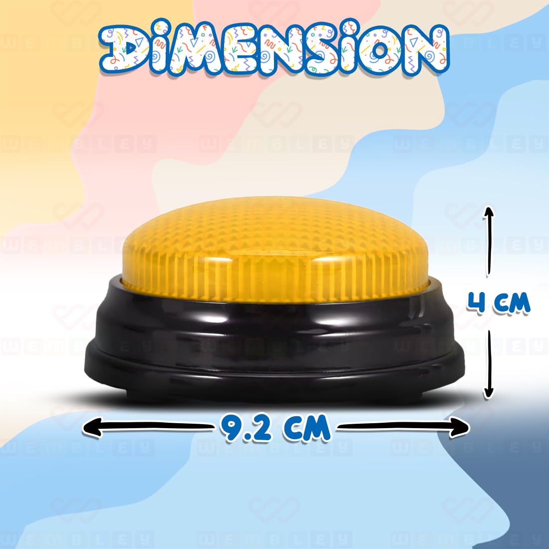 Wembley Buzzer for Games Project Quiz with Buzz Sound & Lights Battery Operated Portable Compact Non-Toxic Safe Answer Buzzer for Kids Adults Teacher – Pack of 1 - Image 5 thumbnail
