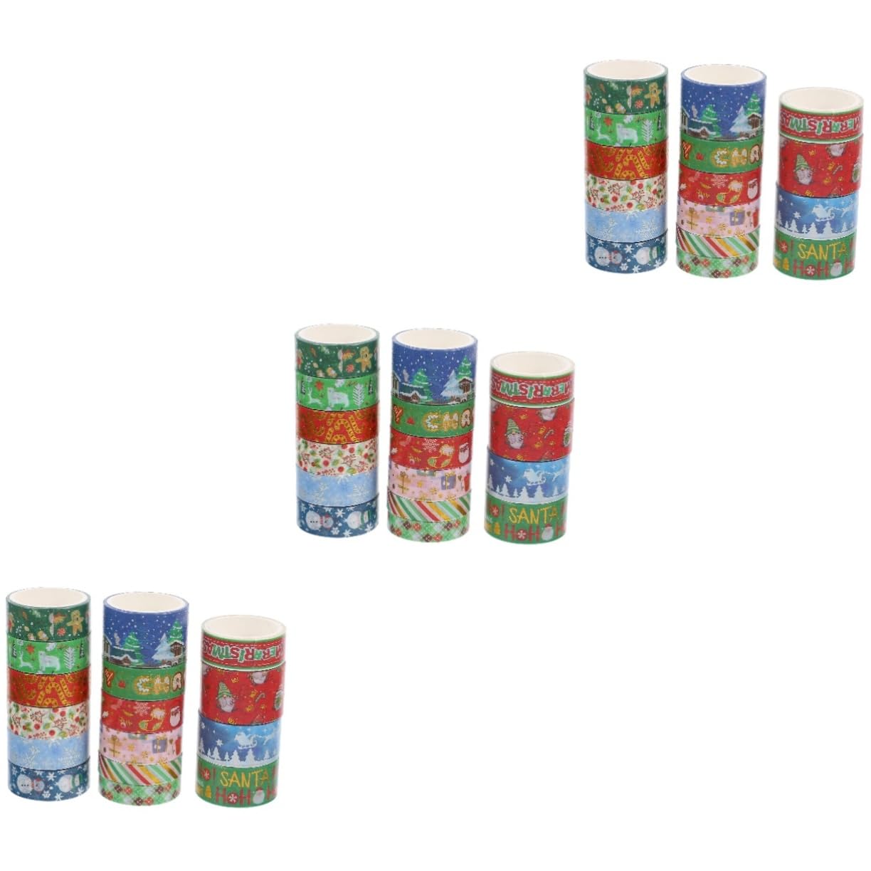 Tofficu Set Di 3 Nastri Washi - Sottili Decorativi Facili Da Applicare Ideali Per Lavori Artigianali Studenti Compleanni E Festività 16 * 3