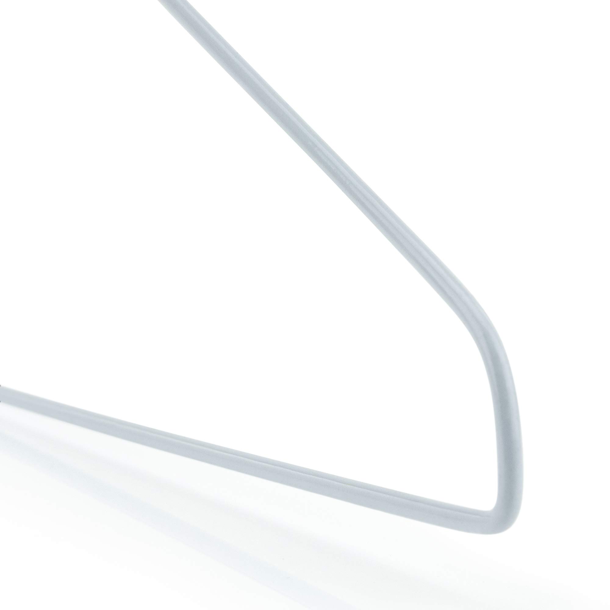 HANGERWORLD 300 Grucce in Metallo Bianco 40cm Salvaspazio per Camicie e Pantaloni per Casa e Lavanderia
