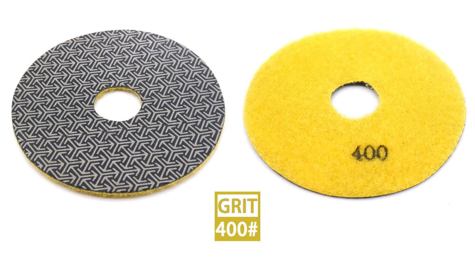 Almohadillas pulidoras de diamante, Juego de 4 discos de lijado flexibles de 3" con almohadillas de pulido de diamante galvanizado de 80 mm for granito, mármol y cerámica
