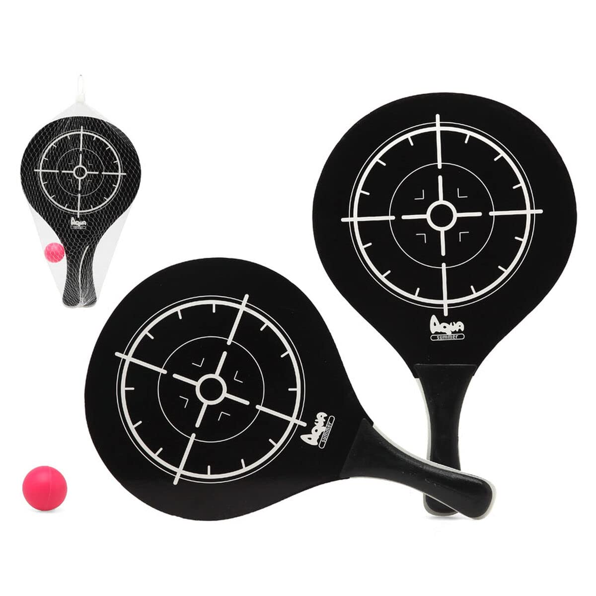 BigBuy Outdoor Beach Bat with Ball - Colourful - Estándar