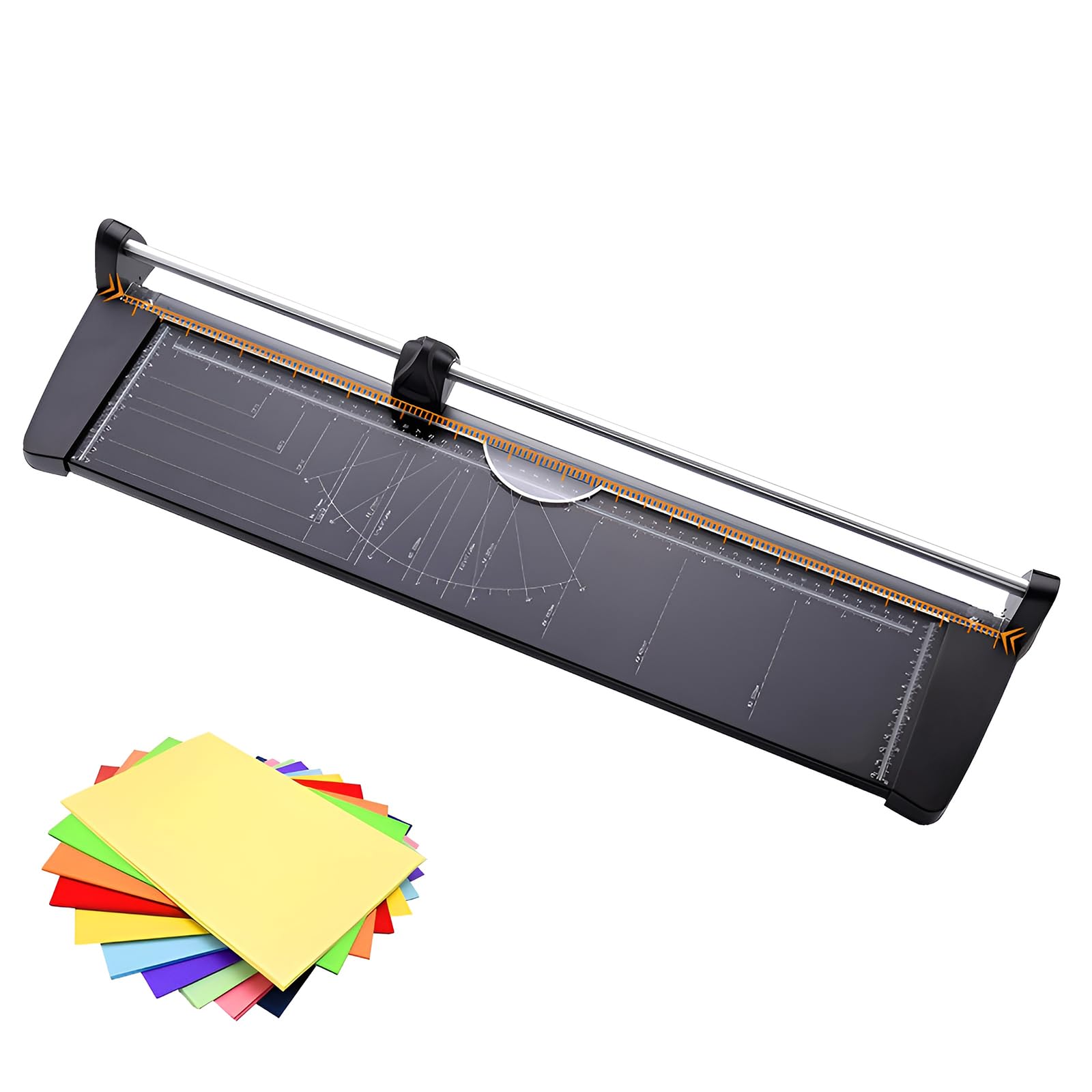 Wytrzymała przemysłowa gilotyna do papieru | szerokie łóżko tnące 600 mm (24 cale) do formatu A2, A3, duży format, precyzyjny trymer do druków, szkół i studiów D