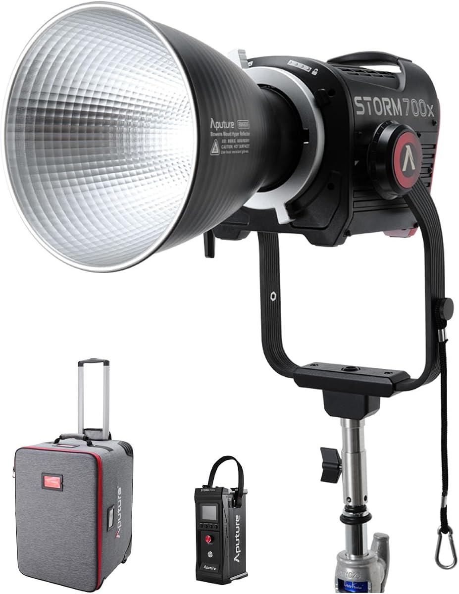 Storm 700x Video Light,700W Compact COB Light | DMX/APP Control 0.1-100% Stepless Dimming CRI/TLCI 95+ CCT 2,500K-10,000K IP65 for Studio Photography,Film,Youtube,Key Light