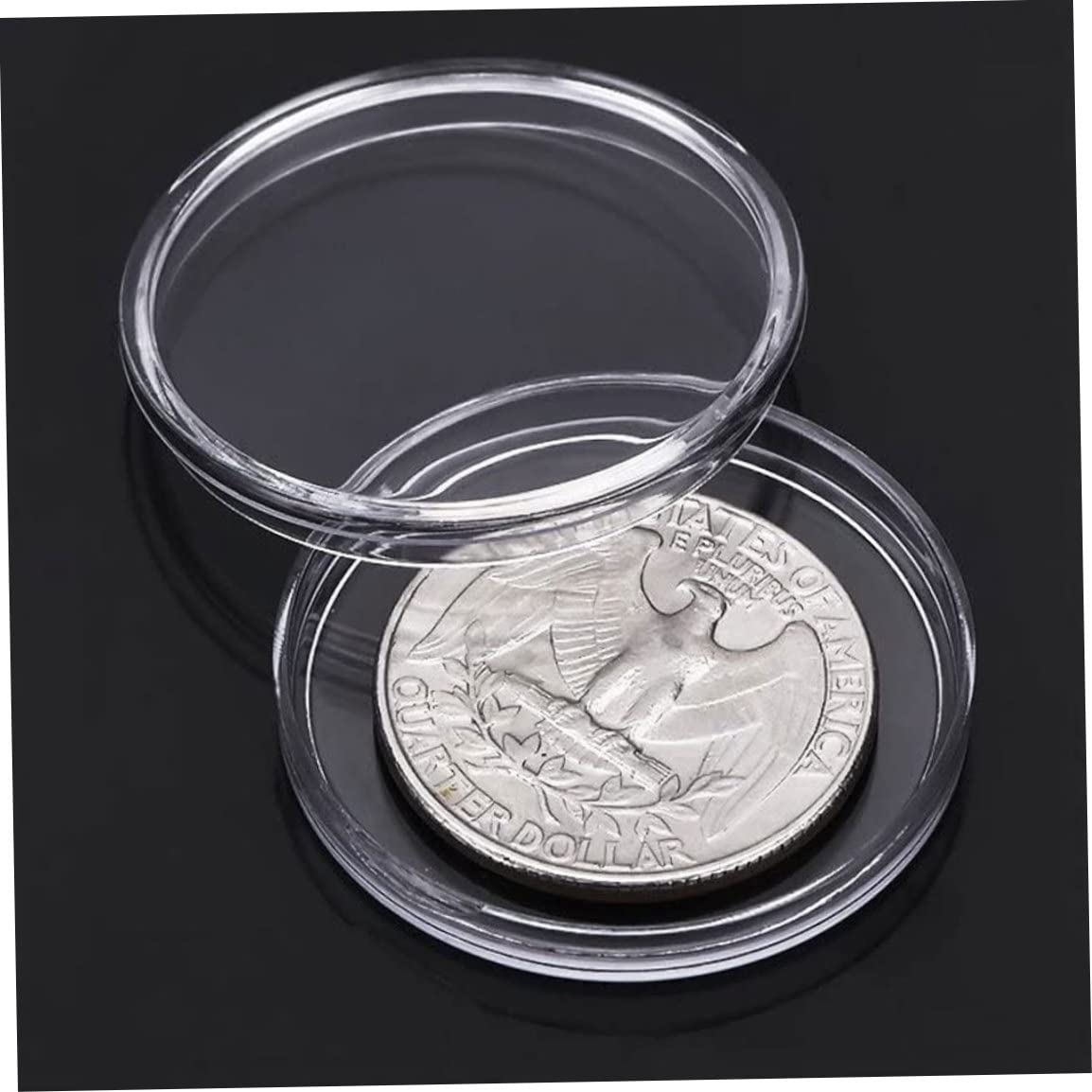 Coin Capsules Case Plastic Coin Holder Coin Storage Container Collection Supplies 27mm 100PCS Coin Collecting Storage