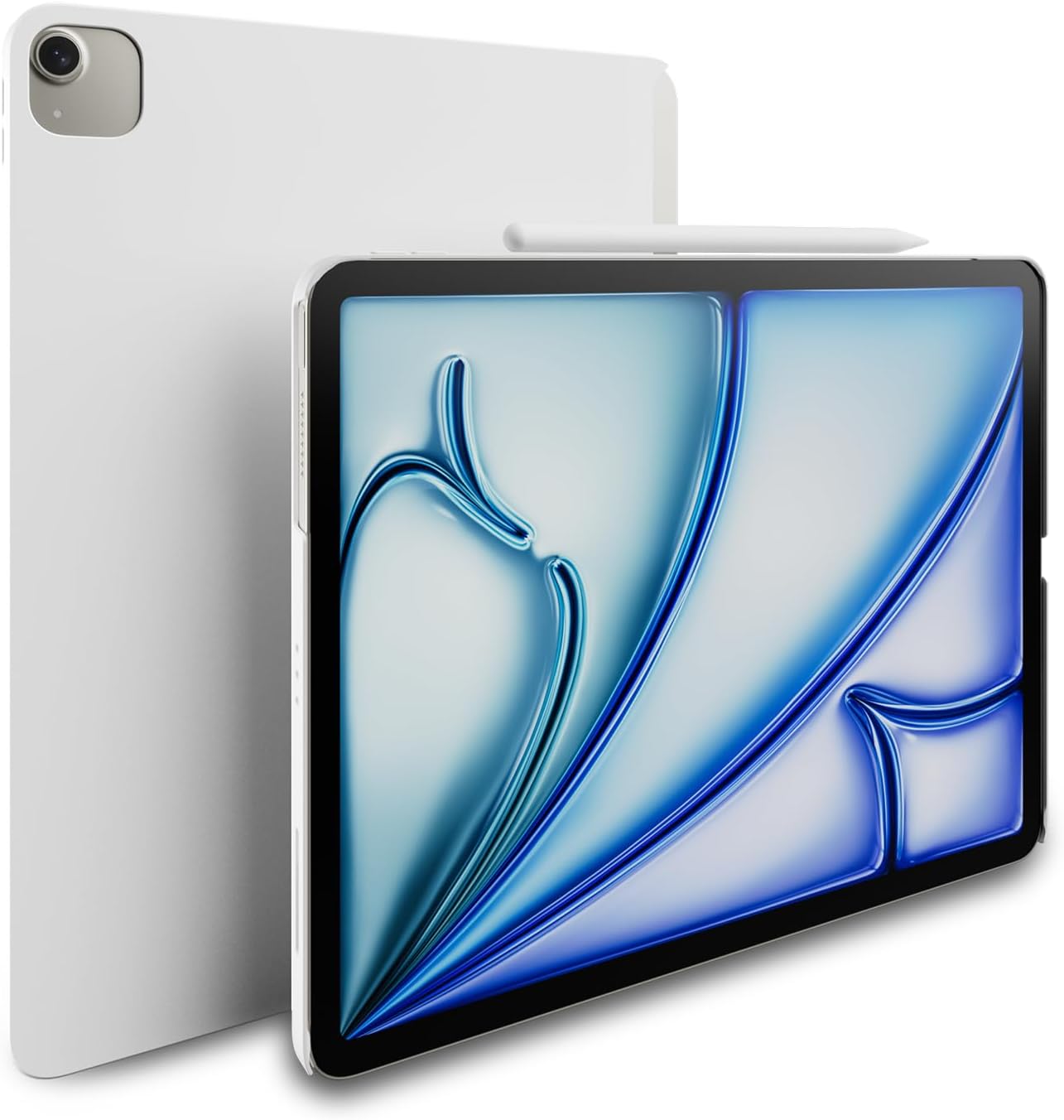 MAGEASY CoverBuddy Lite for M3/M2 iPad Air 11 (2024-2025) - iPad Air Case Compatible with Magic Keyboard - White (1.2)