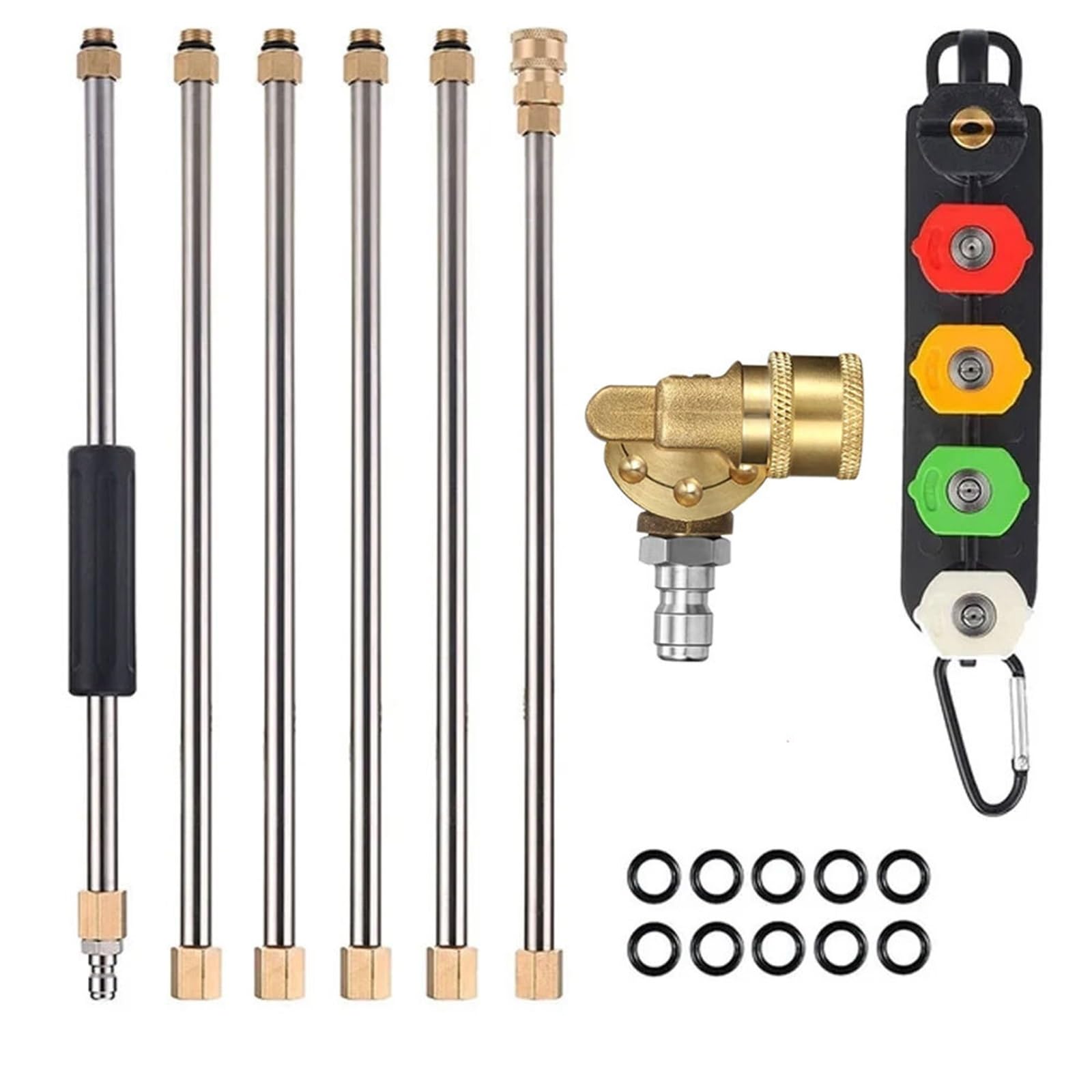 Pressure Washer Extension Wand High Pressure Washer Extension Wand Set Spear Car Nozzles Cleaning Quick Connect Tools(Colori)
