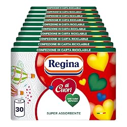 Offerta Regina di Cuori, 30 Rotoli di Carta Cucina a 2 Veli in sconto oggi
