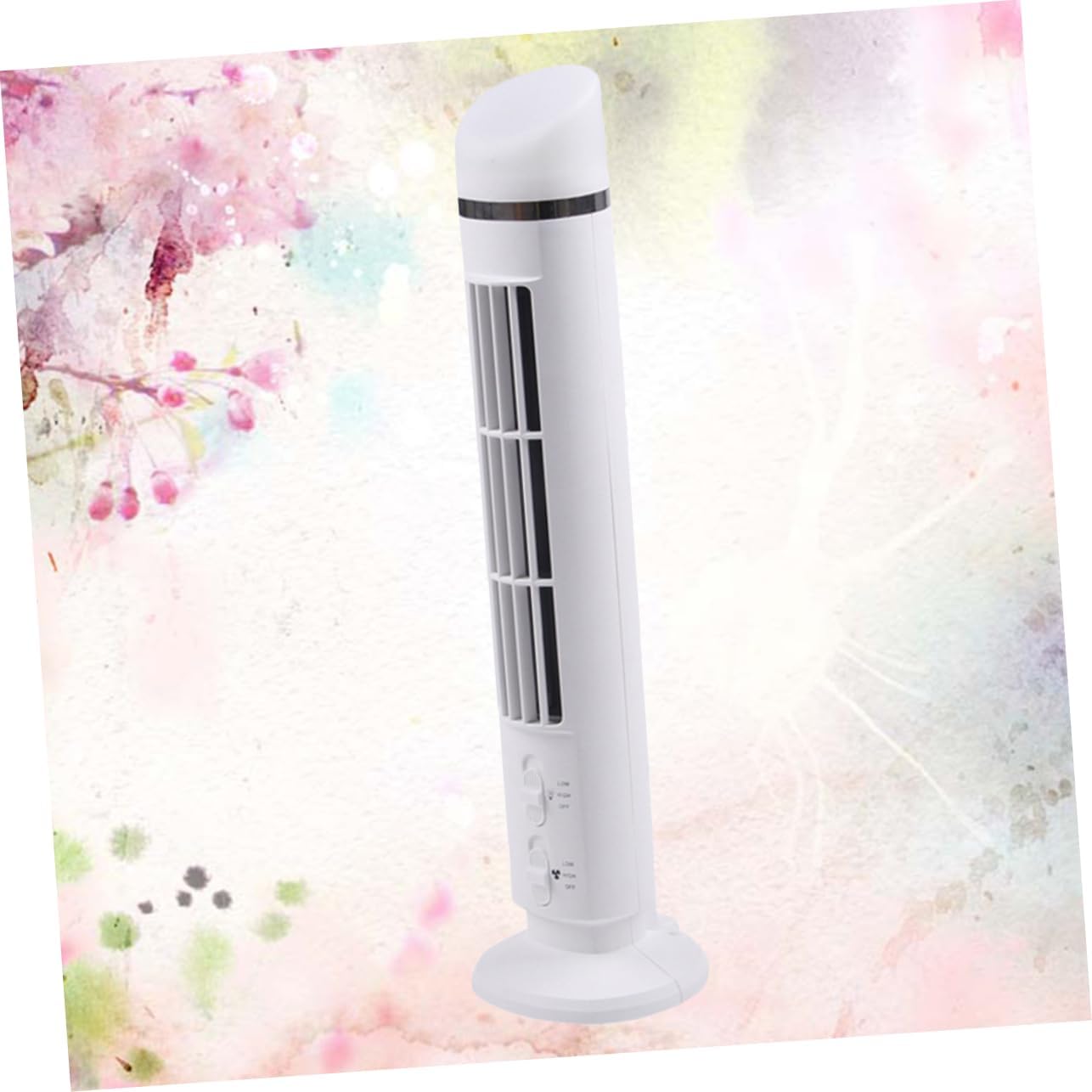 DOITOOL 2pcs Usb Mini Desk Fan with Light Quiet Multi-function Cooling Fan for Home Office Bladeless Design Compact White Portable Accessory