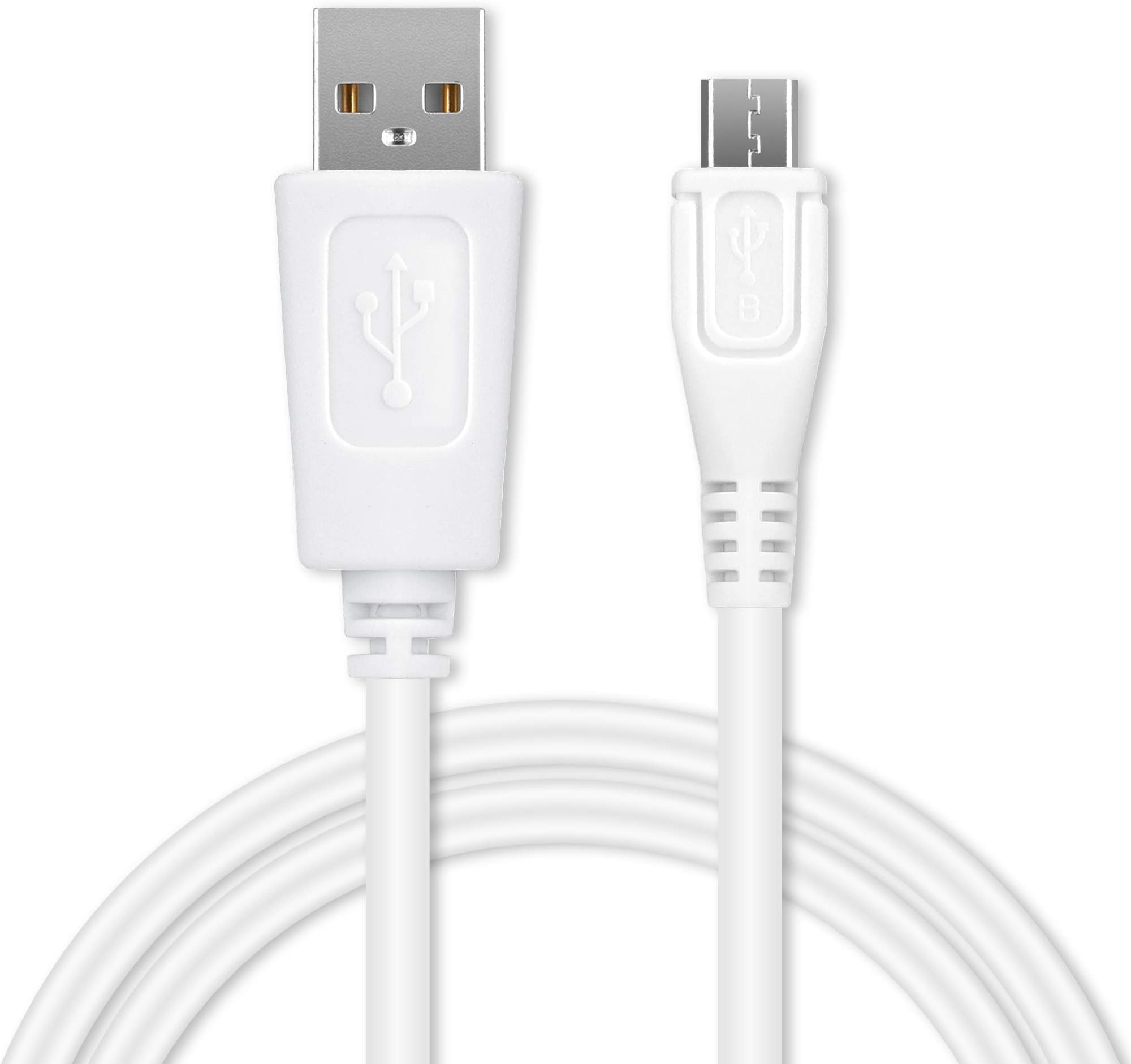 CELLONIC® Micro USB Phone Charger Cable Replacement for Oukitel C23 Pro, C22, C16 Pro, C15 Pro, C12 Pro, K7 Pro 1m Fast Charging 1A Smartphone Data Transfer Lead PVC - White