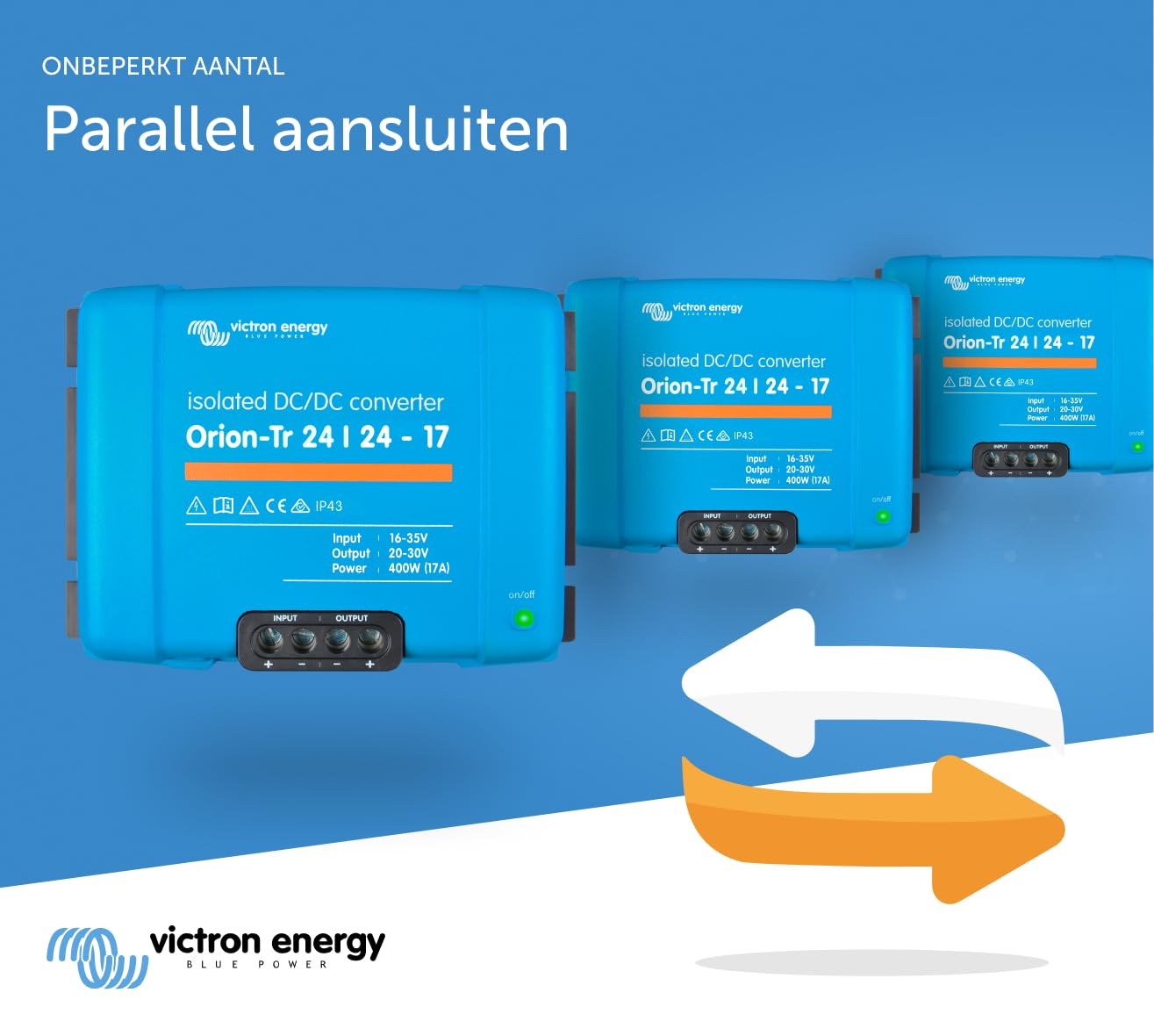 Victron Acculader 12v Victron Energy Orion-Tr IP43 48/48V DC-DC Omvormer – 6A, 280W, Geïsoleerd Voor Voertuigen En Boten Batterij Omvormer