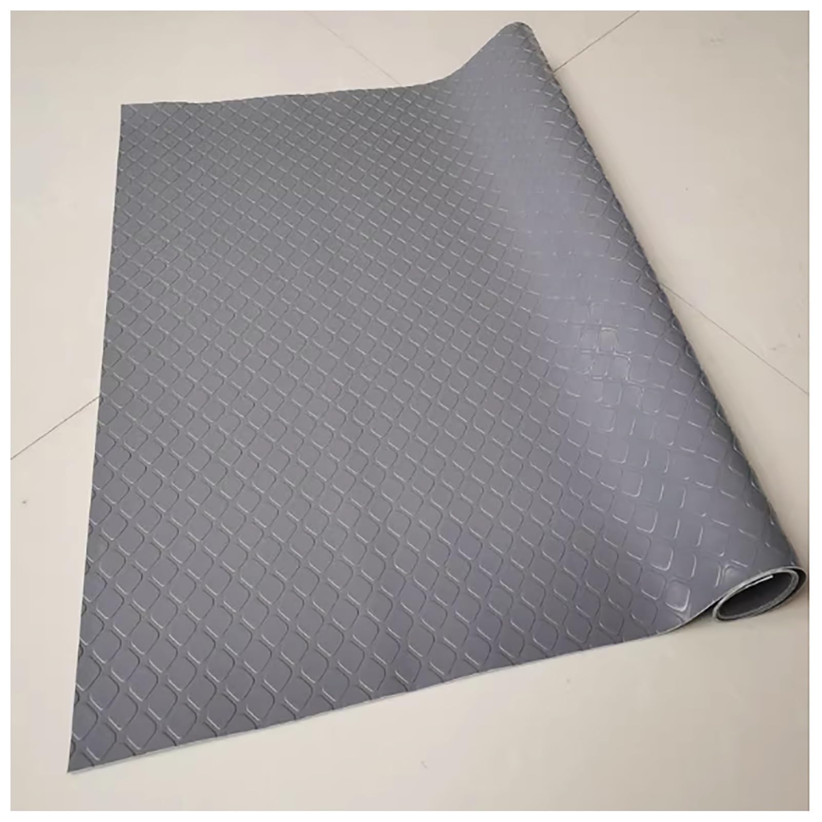 Tappetini per garage in PVC spesso 2 mm, resistenti, per parcheggi e magazzini, per concessionari auto e centri di riparazione auto, grigio, 100 x 100 cm