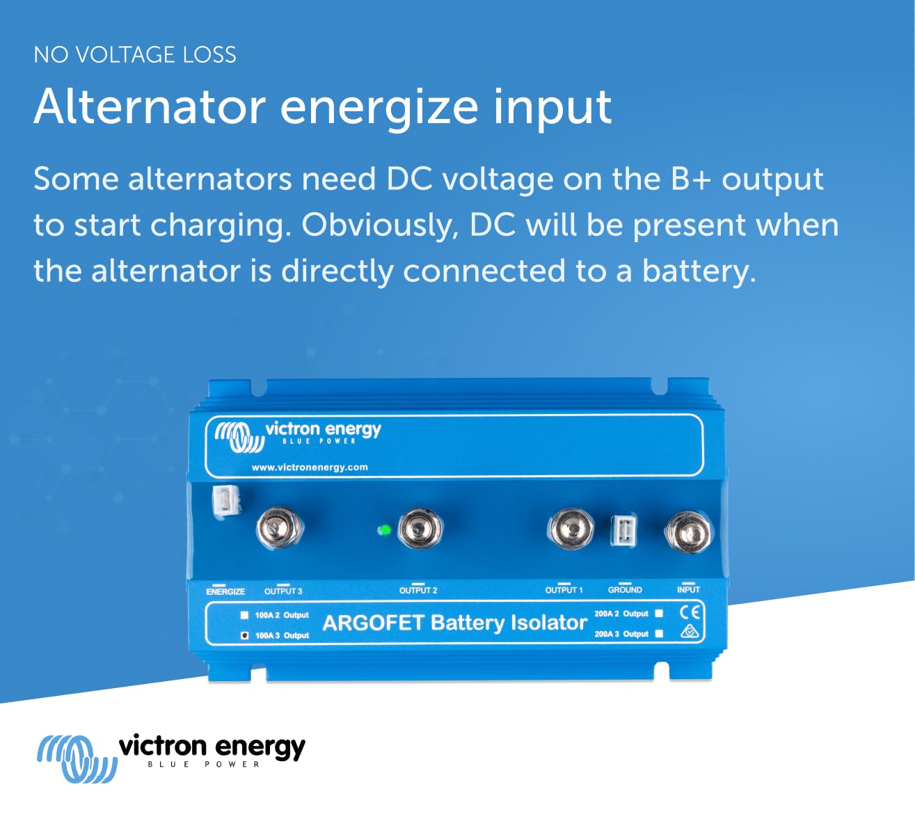 Victron Energy Argofet Isolatori Batteria 100-3AC (3 Batterie 100 amp)