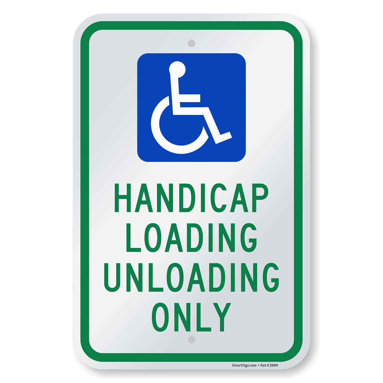 Amazon.com : SmartSign 18 x 12 inch “Handicap Loading Unloading Only ...