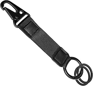 Idakekiy Carabiner Key Chain Clip, Car Keychain Clip Key Chain Ring for Men and Women (Black)