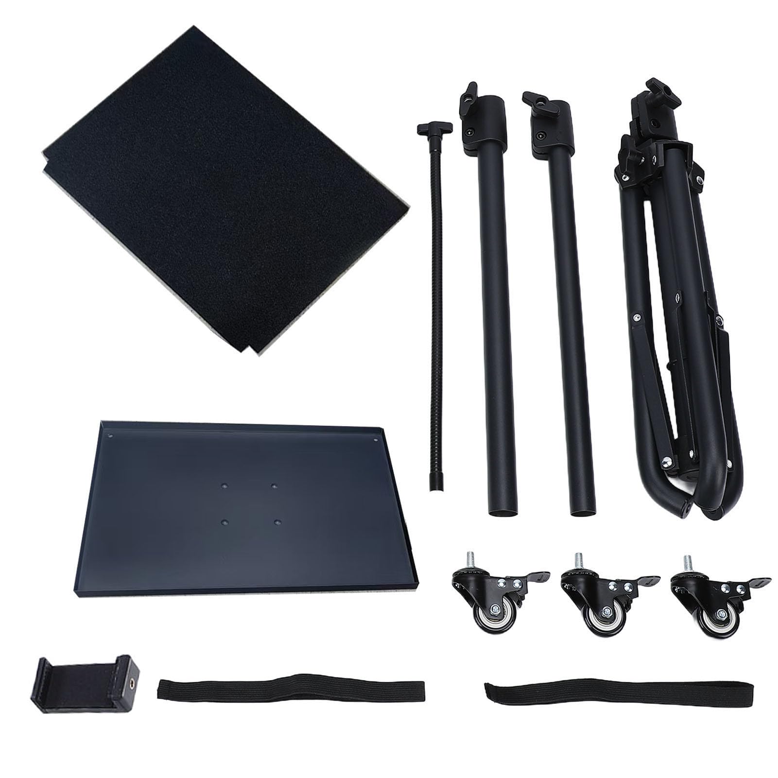Supporto per treppiede per proiettore portatile regolabile in altezza da 28 a 51,2 pollici Supporto per rack portatile multifunzionale per tablet con rotelle