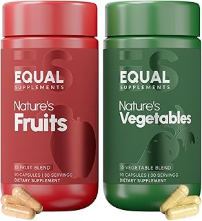 Fruits and Vegetables Supplements | GMP Certified-Manufactured in US, 1 Month Supply | Balance with Fruit and Veggies Supplement of Nature | Fruit and Vegetable Capsules for Adults