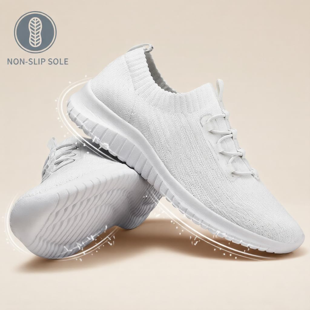 konhill Women's Comfortable Walking Shoes - Tennis Athletic Casual Slip on Sneakers - Image 6