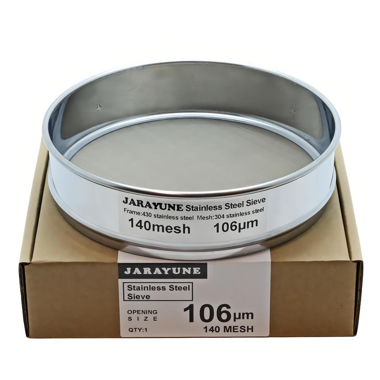 Stainless Steel Lab Sieve - 8 Inch Mesh Sifter -19