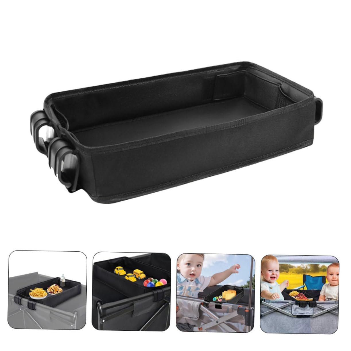 Accessoire Pour Poussette Avec Plateau De Collation Et Support Pour Téléphone Organisateur Pratique Avec Porte-gobelet Pour Garçon Fille Et Tout