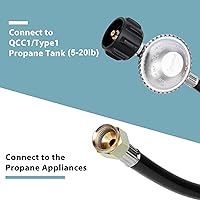 Vista 2 de Manguera de baja presión de propano, Amarillo