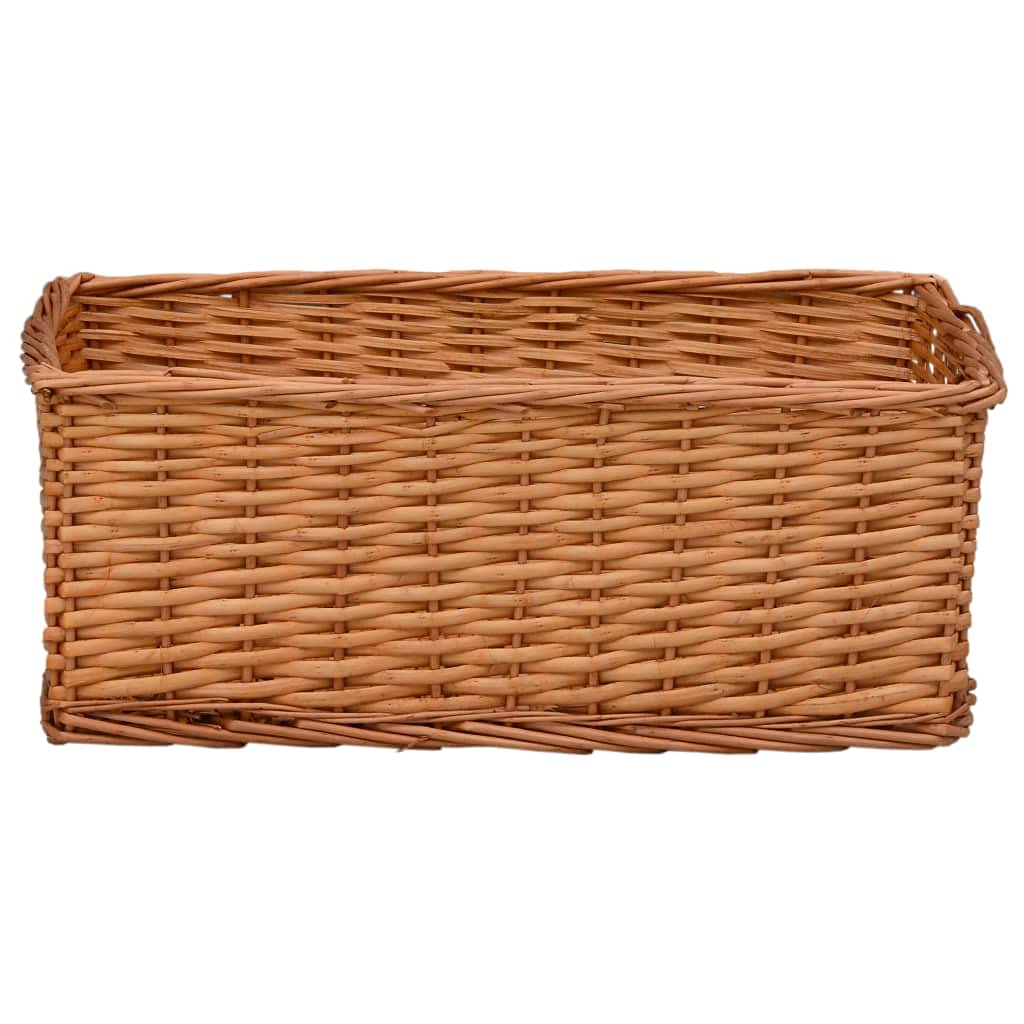 4-tlg. Korb-Set aus Weide Braun mit praktischer Aufbewahrung für Haushalt, Küche, Bad, Wohnzimmer, Kinderzimmer und Büro, vielseitige Organizer und Ordnungssystem für Kleidung